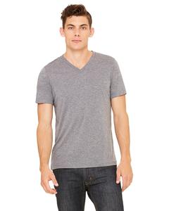 Bella+Canvas 3415C - Unisex Triblend Short-Sleeve V-Neck T-Shirt Grey Triblend