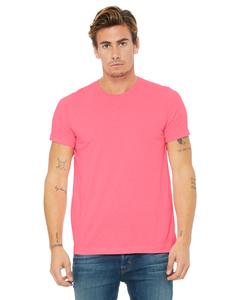 Bella+Canvas 3650 - Unisex Poly-Cotton Short-Sleeve T-Shirt Neon Pink