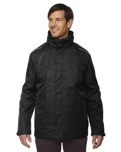 Ash City Core 365 88205T - Region Men's Tall 3-In-1 Jackets With Fleece Liner Black