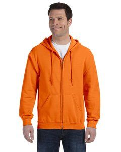 Gildan G186 - Heavy Blend™ 8 oz., 50/50 Full-Zip Hood Safety Orange