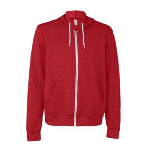 Bella+Canvas 3739 - Unisex Full-Zip Hooded Sweatshirt Red