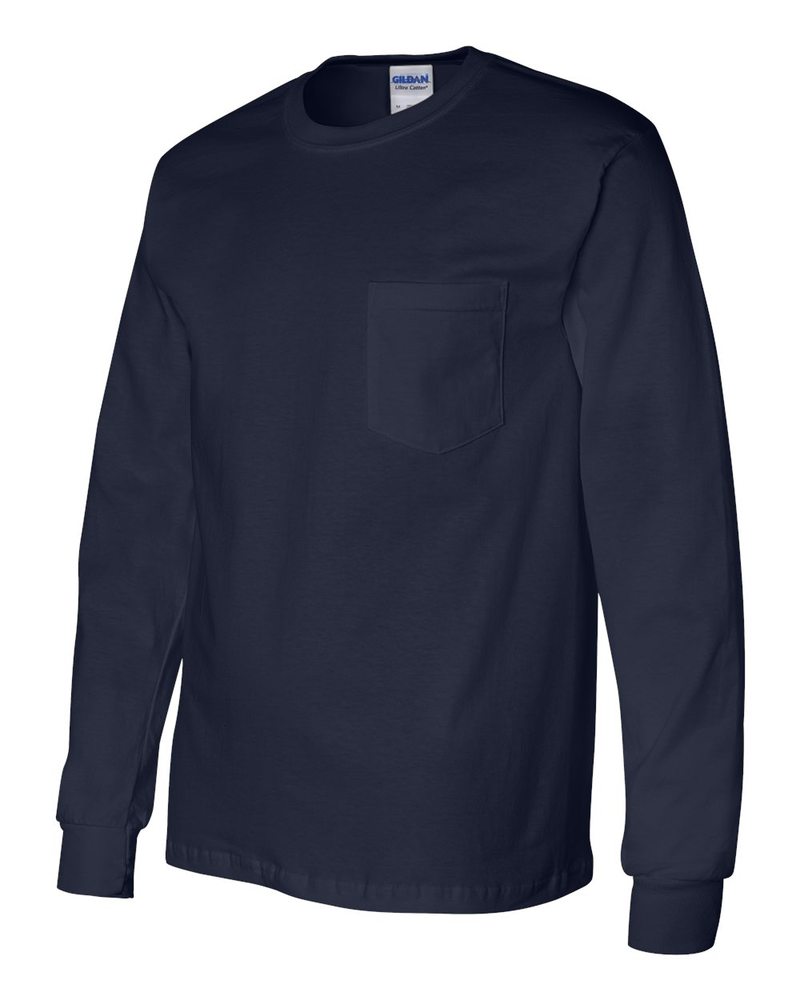 Gildan 2410 - Ultra Cotton™ Long Sleeve T-Shirt with a Pocket