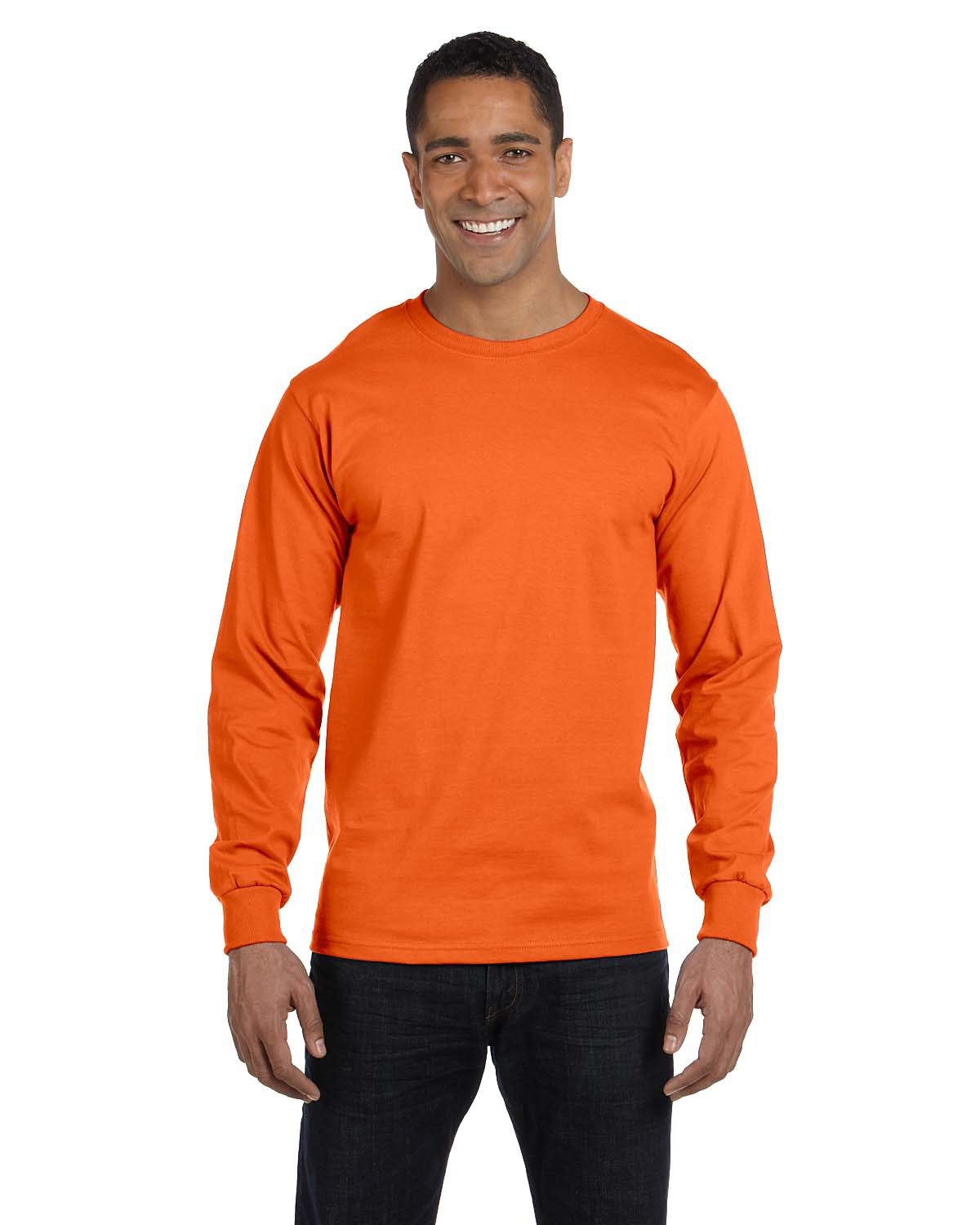 gildan orange long sleeve