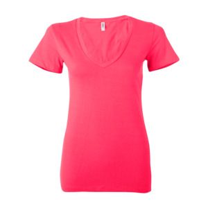 BELLA+CANVAS B6035 - Women's Jersey Short Sleeve Deep V-Neck Tee Red