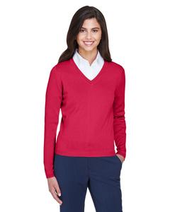 Devon & Jones D475W - Ladies V-Neck Sweater Red