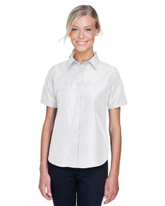 Harriton M580W - Ladies Key West Short-Sleeve Performance Staff Shirt White