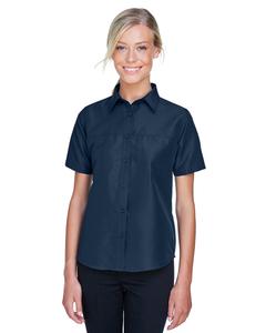 Harriton M580W - Ladies Key West Short-Sleeve Performance Staff Shirt Navy