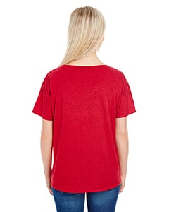 Threadfast 203FV - Ladies Triblend Fleck Short-Sleeve V-Neck T-Shirt