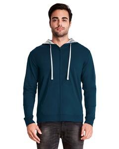 Next Level 9601 - Adult French Terry Zip Hoody Midnight Navy/Heather Grey
