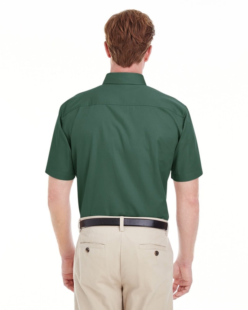 Harriton M582 - Men's Foundation 100% Cotton Short Sleeve Twill Shirt Teflon