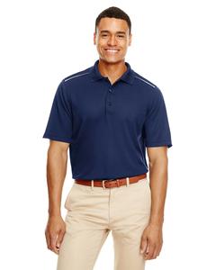 Core 365 88181R - Men's Radiant Performance Piqué Polo with Reflective Piping Classic Navy