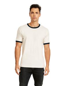 Next Level 3604 - Unisex Ringer T-Shirt White/Black