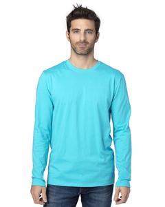 Threadfast 100LS - Unisex Ultimate Long-Sleeve T-Shirt Pacific Blue