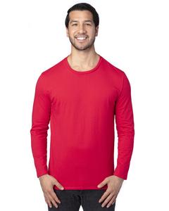 Threadfast 100LS - Unisex Ultimate Long-Sleeve T-Shirt Red