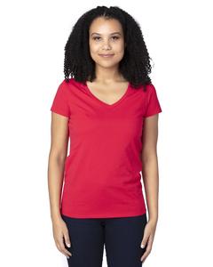 Threadfast 200RV - Ladies Ultimate Short-Sleeve V-Neck T-Shirt Red