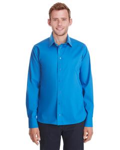 Devon & Jones DG561 - Men's Crown  Collection Stretch Broadcloth Untucked Shirt French Blue
