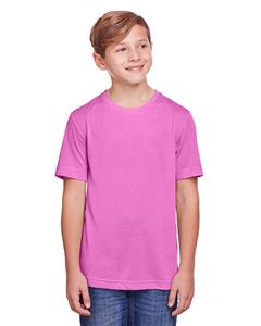Core 365 CE111Y - Youth Fusion ChromaSoft Performance T-Shirt Charity Pink