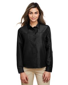 Harriton M580LW - Ladies Key West Long-Sleeve Performance Staff Shirt Black