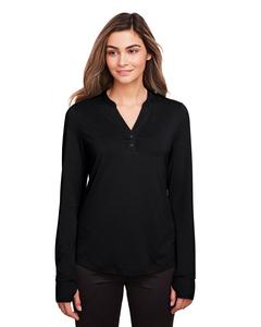 North End NE400W - Ladies Jaq Snap-Up Stretch Performance Pullover Black