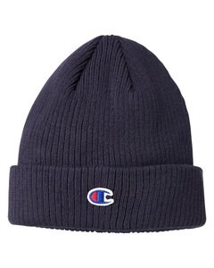 Champion CS4003 - Cuff Beanie With Patch Athletic Navy