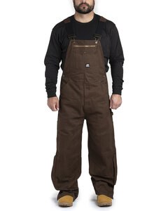 Berne B1068 - Men's Acre Unlined Washed Bib Overall Bark 34