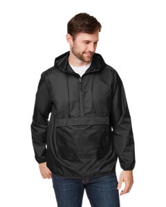 Team 365 TT77 - Adult Zone Protect Packable Anorak Jacket Black