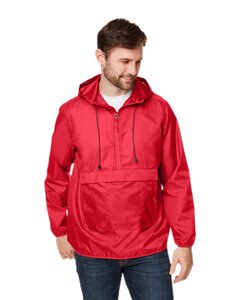 Team 365 TT77 - Adult Zone Protect Packable Anorak Jacket Sport Red