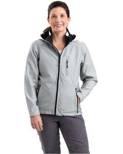 Berne WJS301 - Ladies Hooded Softshell Jacket Grey