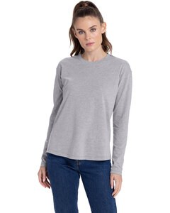 Next Level 3911NL - Ladies Relaxed Long Sleeve T-Shirt Heather Gray