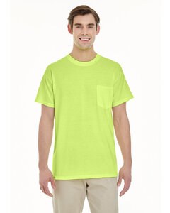 Gildan G530 - Unisex Heavy Cotton Pocket T-Shirt Safety Green