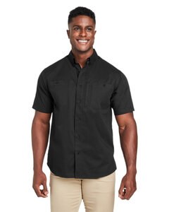 Harriton M585 - Men's Advantage IL Short-Sleeve Work Shirt Black
