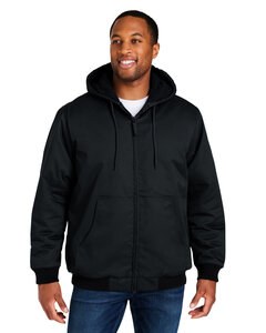 Harriton M722 - Unisex ClimaBloc® Heavyweight Hooded Full-Zip Jacket Black